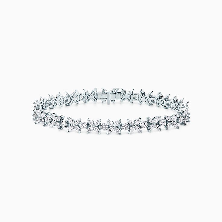 Bracelets en Platine avec Diamant 