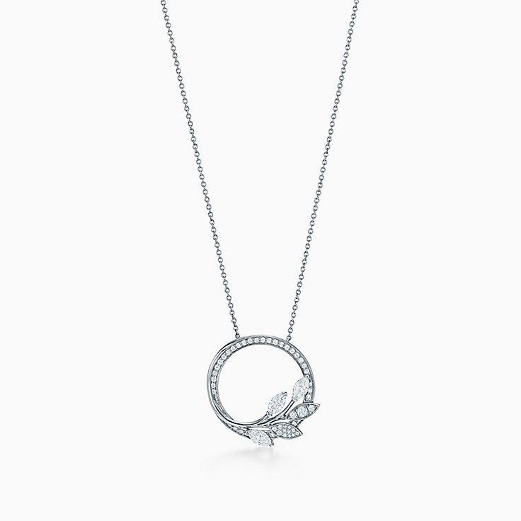 LOT:318 | A graduated brilliant-cut diamond 'Jazz' pendant, on chain, by  Tiffany & Co.
