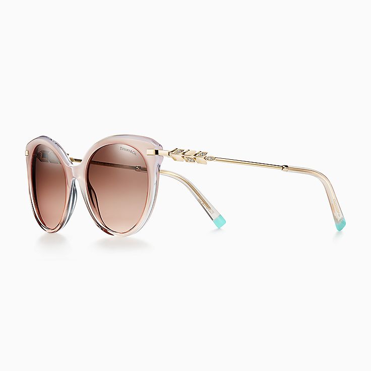 Tiffany Victoria® Sunglasses in Pink Acetate with Gradient Pink