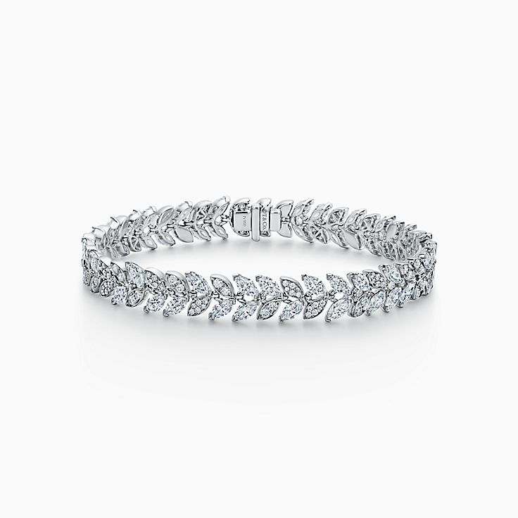 Multi Shape Diamond and Emerald Tennis Bracelet in Platinum : Arden Jewelers