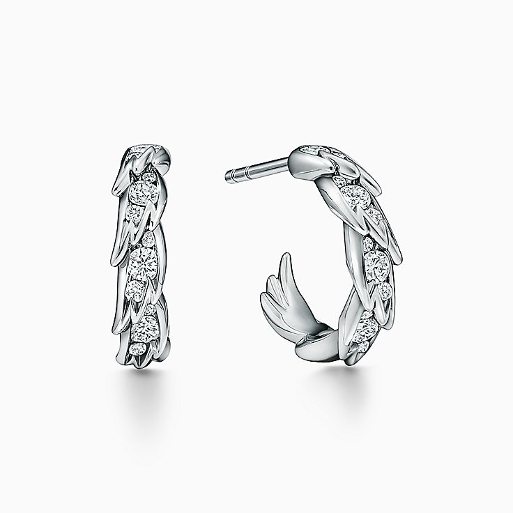 Tiffany 石上鳥系列:Wings 圈形耳環