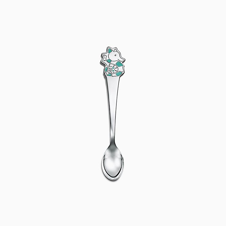 Tiny Tiffany:Cucharita de caballito de mar para bebé
