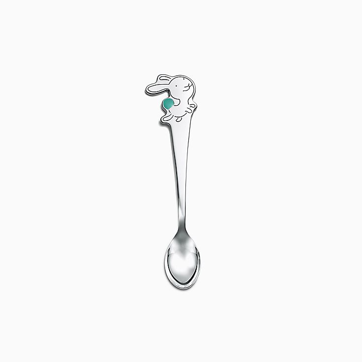 Tiny Tiffany:Cucharita para bebé de conejo