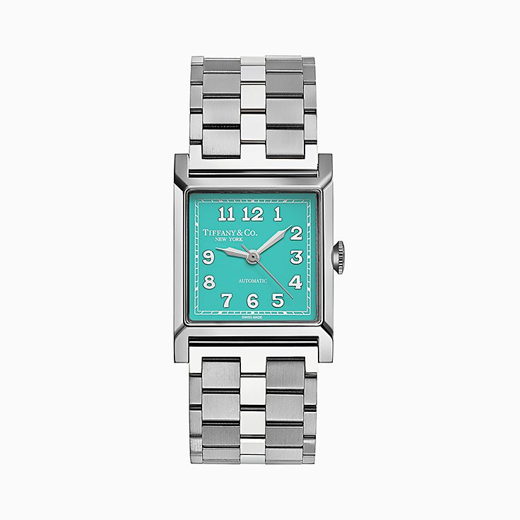 Union Square 27 mm Mechanical Watch in Steel with a Tiffany Blue® Dial |  Tiffany u0026 Co.