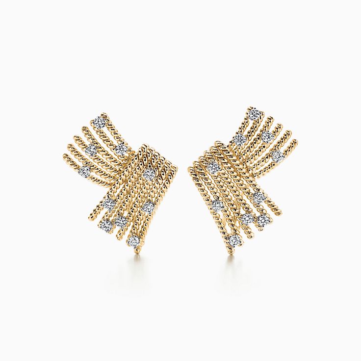 ティファニーピアス Sixteen Stone by Tiffany ピアス サファイヤ プラチナ