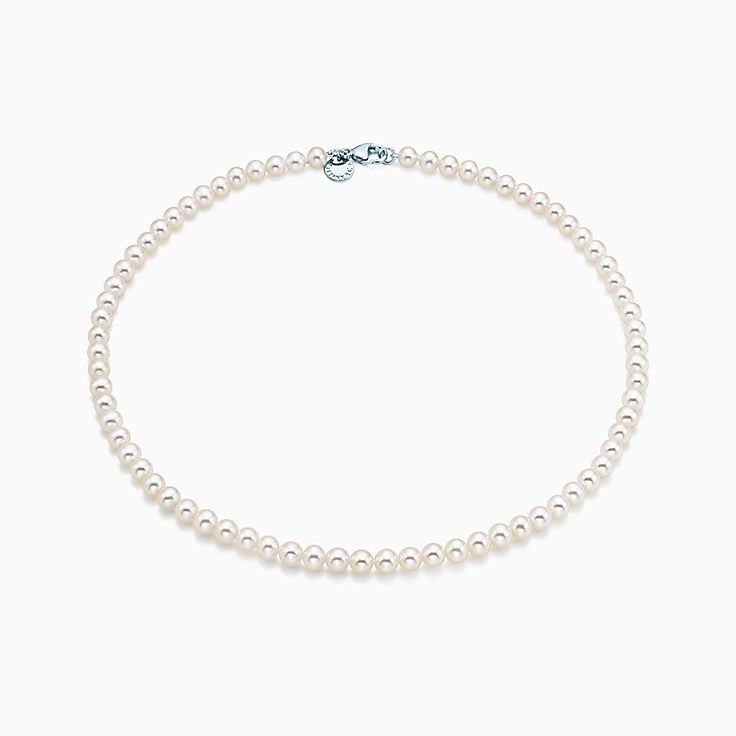 Pearl necklace Tiffany & Co Silver in Pearl - 41487616