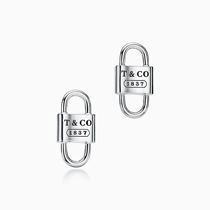 ティファニー 1837™ ダブル ロック スタッド ピアス スターリング 