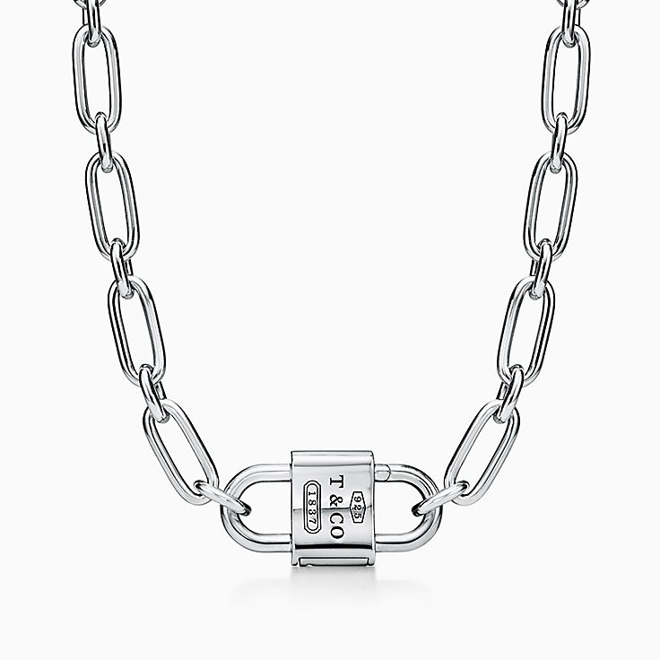 ティファニー 1837™ ダブル ロック ネックレス スターリングシルバー（ラージ） | Tiffany & Co.