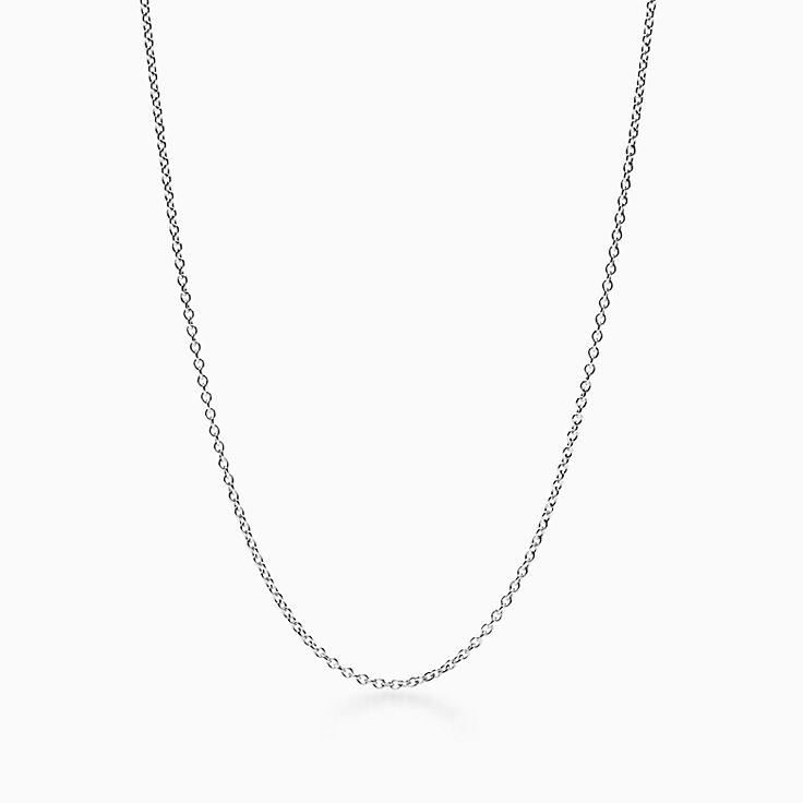 チェーン 18K ホワイトゴールド、長さ 24