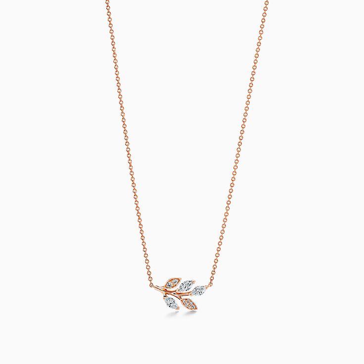 ティファニー ビクトリア™ ダイヤモンド ブランチ ペンダント 18K ローズゴールド | Tiffany & Co.