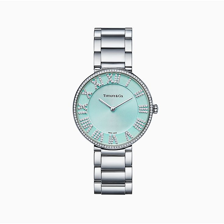ティファニー アトラス 34mm ウォッチ ダイヤモンド ティファニー ブルー ダイヤル ステンレススチール Tiffany Co