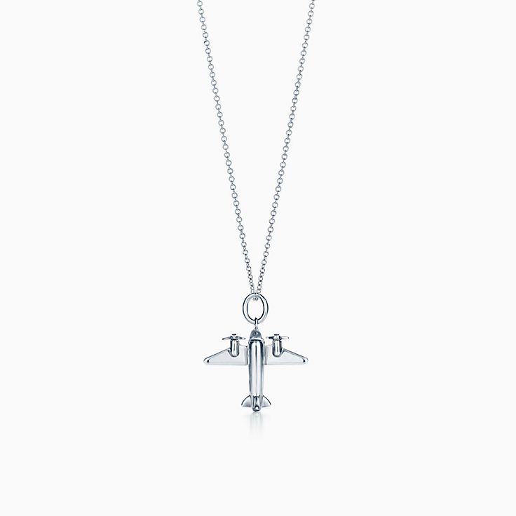 diamond airplane pendant