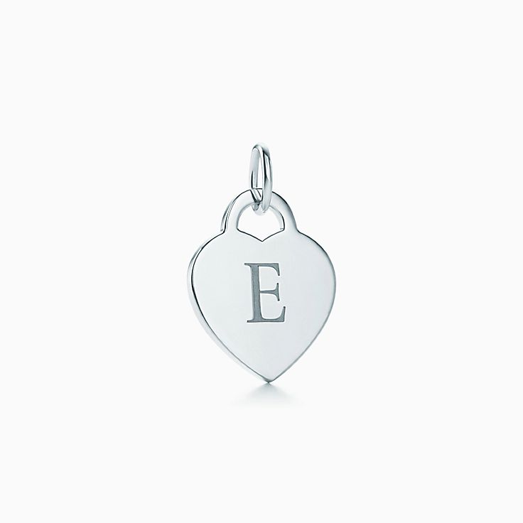 alphabet heart tag letter charm and chain