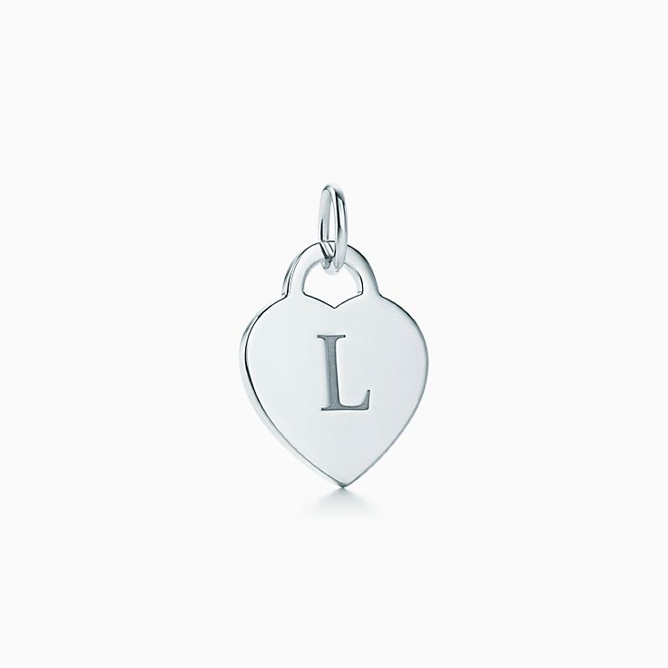 Alphabet Heart Tag Letter L Charm In Sterling Silver Letters A Z Available Co - Elsa Peretti Letter L Pendant
