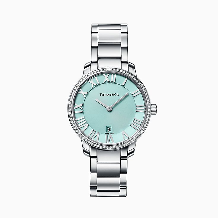 Atlas® 2-Hand 31 mm women's watch in stainless steel with diamonds 