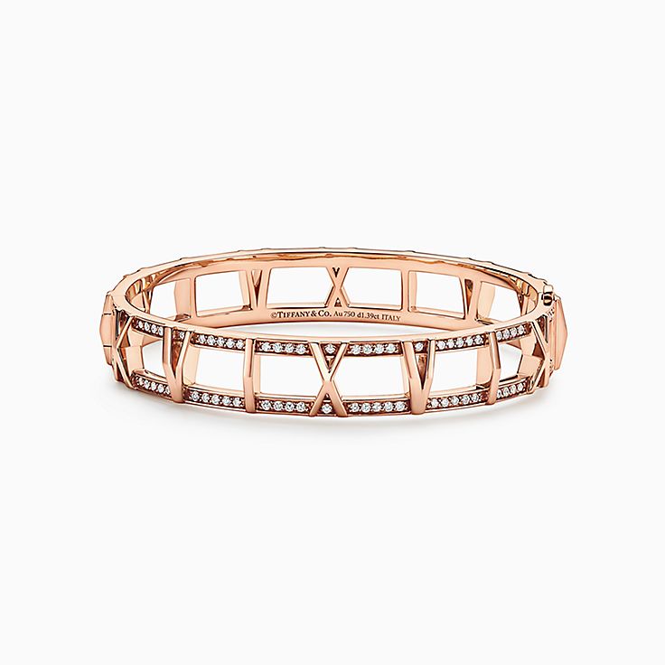 Bracelet jonc ajouré à charnière Atlas 