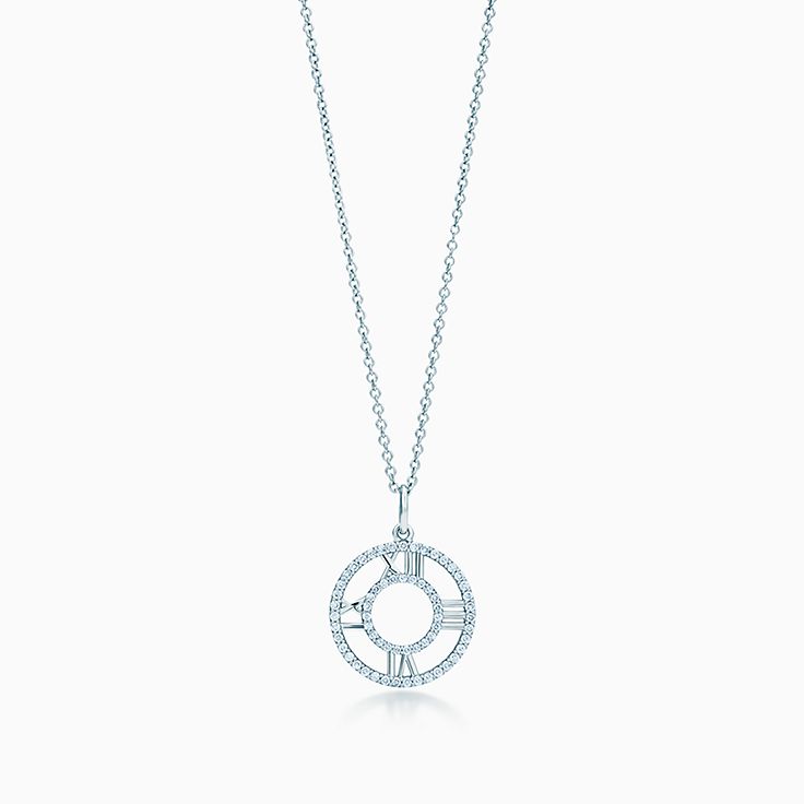 Atlas Open Pendant In 18k White Gold With Diamonds Small Tiffany Co - Tiffany Atlas Pendant White Gold Atlas Open Pendant In 18k White Gold With Diamonds Small Tiffany Co - Tiffany Atlas Pendant White Gold