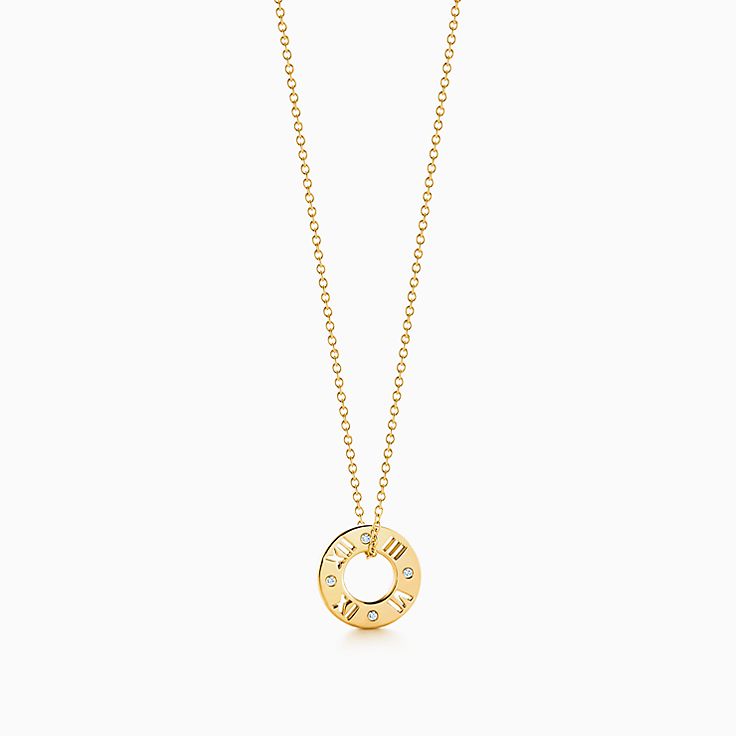 Atlas Pierced Pendant In 18k Gold With Diamonds Small Tiffany Co - Tiffany Atlas Pendant Atlas Pierced Pendant In 18k Gold With Diamonds Small Tiffany Co - Tiffany Atlas Pendant