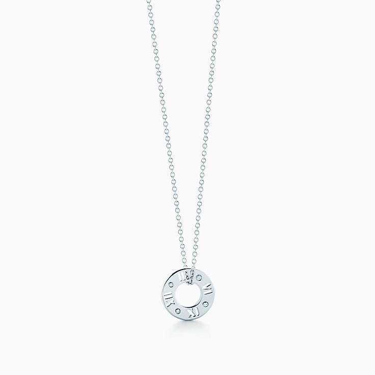 Atlas™ pierced pendant in 18k white 