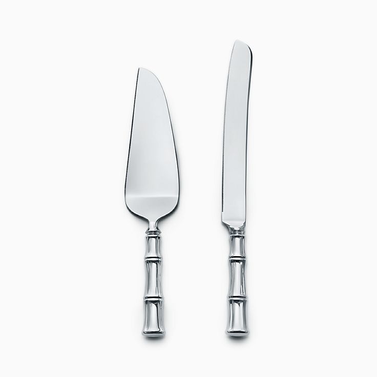Bamboo cake serving set in sterling silver. | Tiffany & Co.