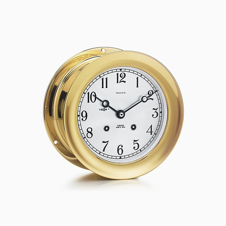 Chelsea ship clock in brass. | Tiffany 