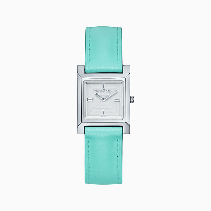 Orologio quadrato, 22 mm, in acciaio e cinturino in pelle. Tiffany 1837  Makers | Tiffany \u0026 Co.