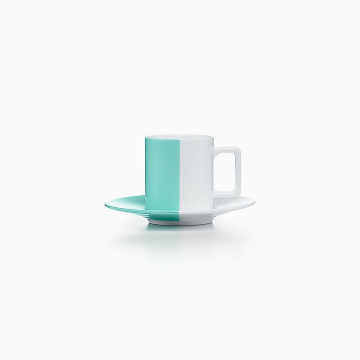 Color Block espresso cup and saucer in 