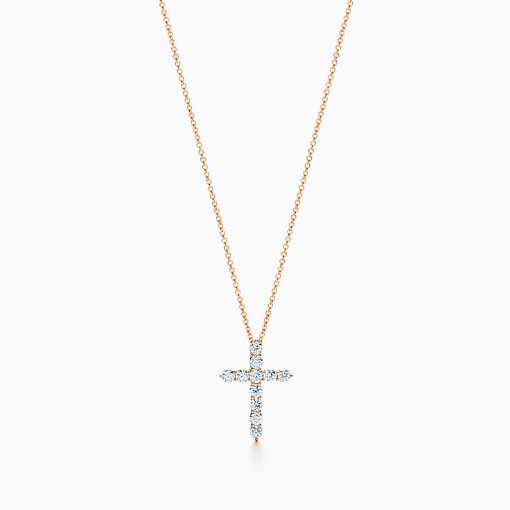 diamond tiffany cross necklace