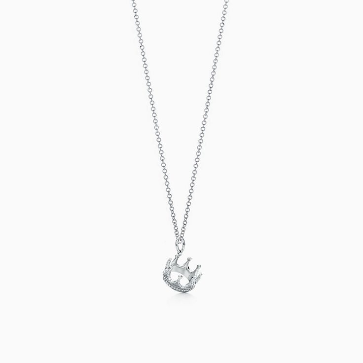 Crown charm in sterling silver 