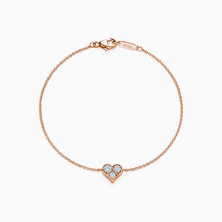 heart bracelet with diamonds