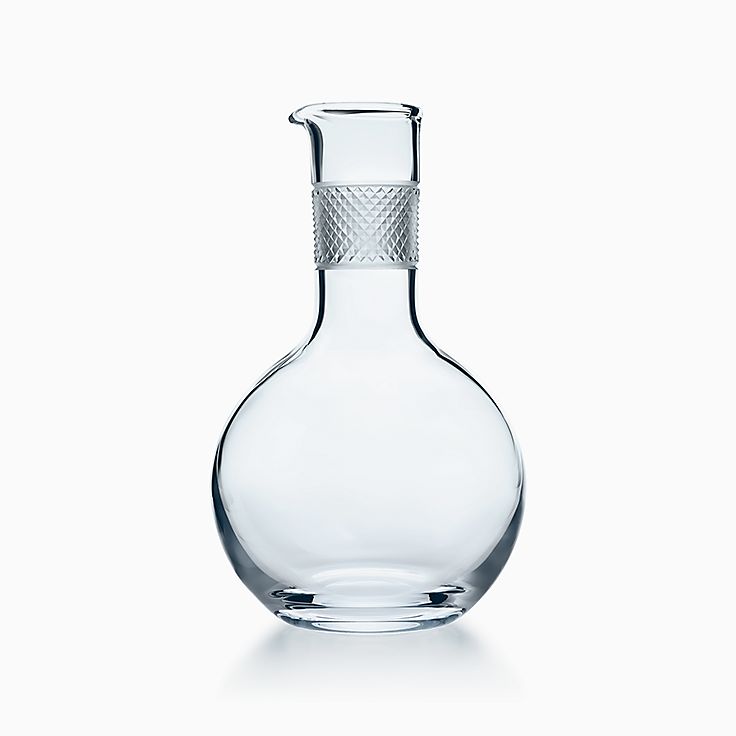 Diamond Point Round Decanter In Crystal Glass Tiffany Co