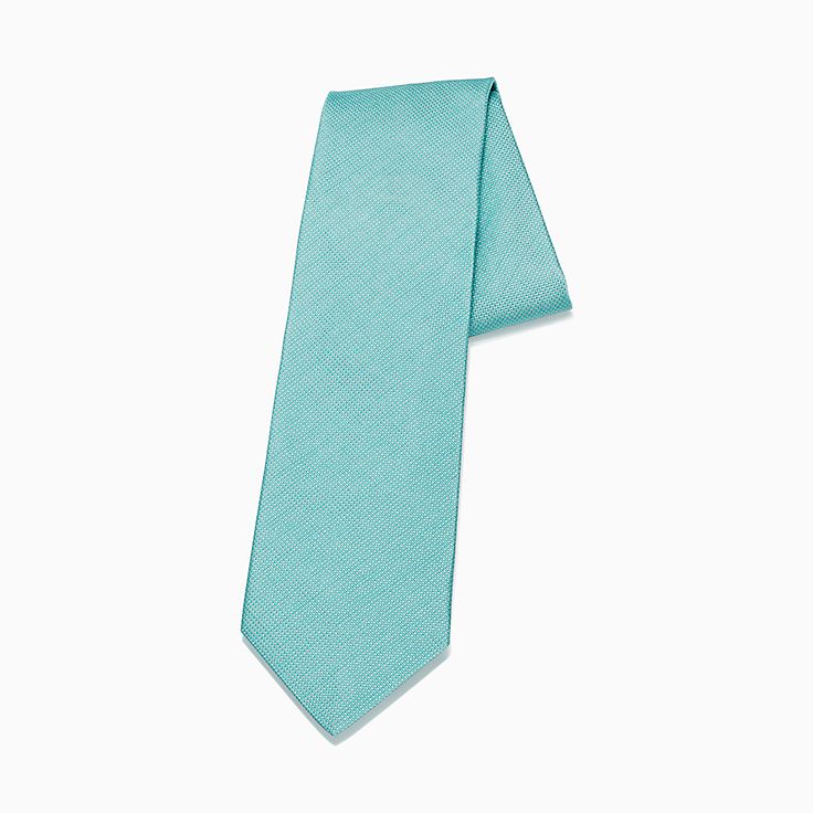 Diamond Point tie in Tiffany Blue® silk 