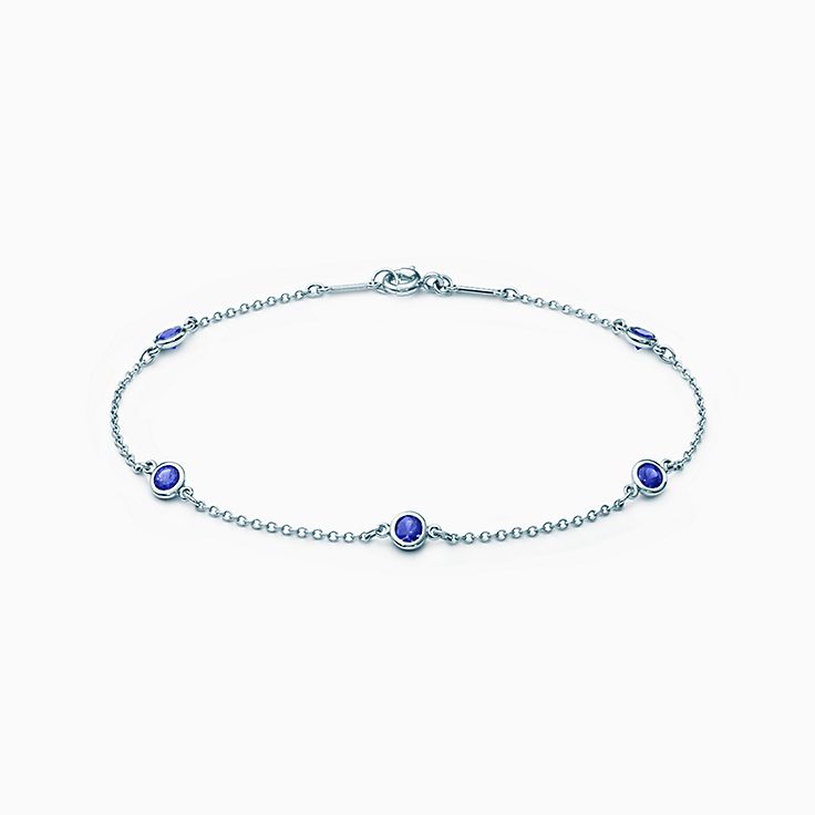 Blue Sapphire Bracelet, September Birthstone nft – Dainty Rocks Jewellery