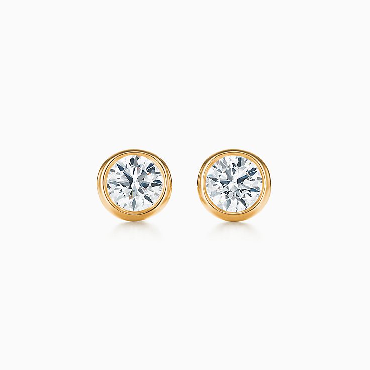 tiffany bezel earrings