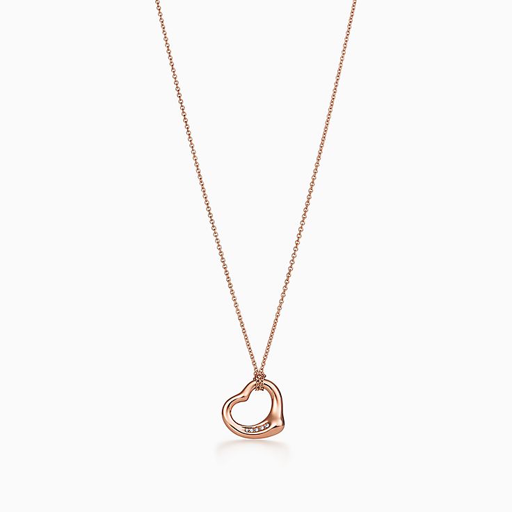 tiffany open heart necklace