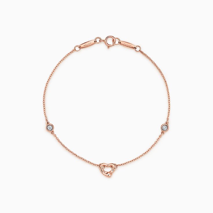 heart bracelet with diamonds