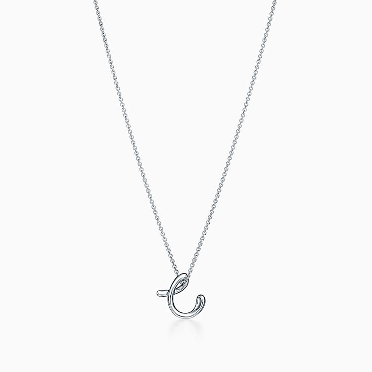 Tiffany & Co Silver Peretti Alphabet S Necklace Pendant Chain Personal Gift  Love