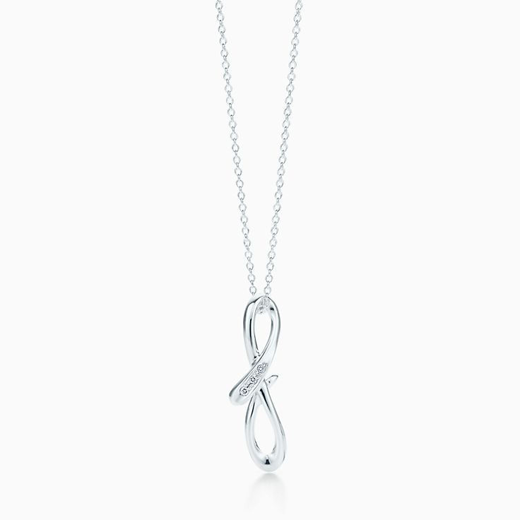 tiffany's cursive letter necklace