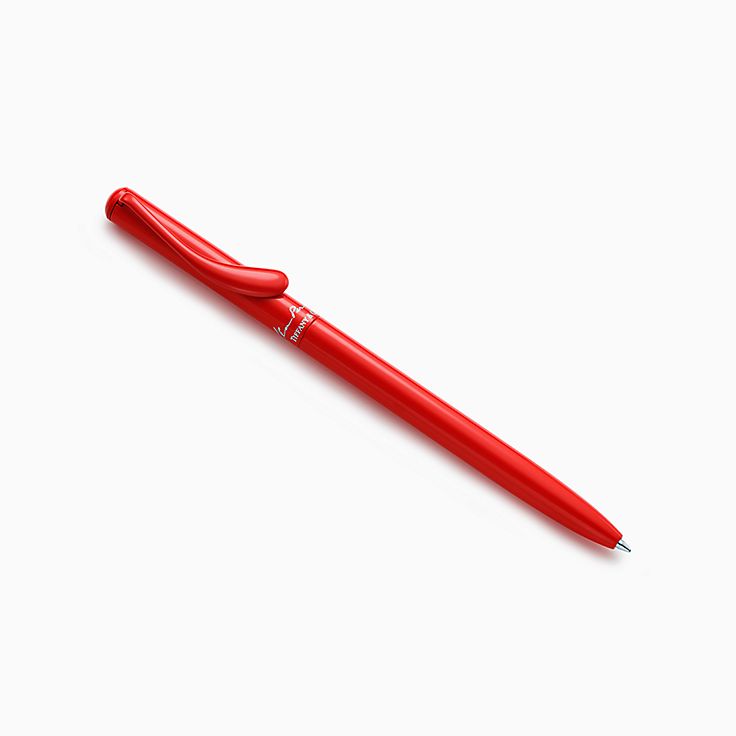 Elsa Peretti® ballpoint pen. Red lacquer finish over brass 