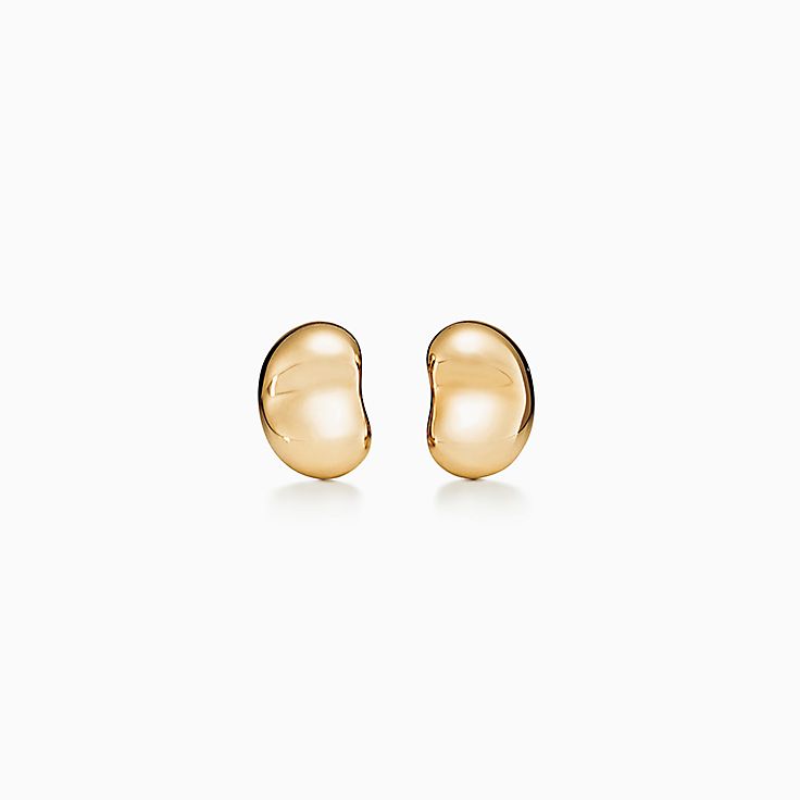 Elsa Peretti Bean design Earrings in Yellow Gold 9 mm Tiffany