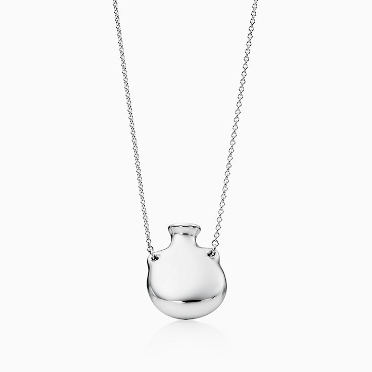 Elsa Peretti® Bottle open bottle pendant in sterling silver, large. |  Tiffany & Co.