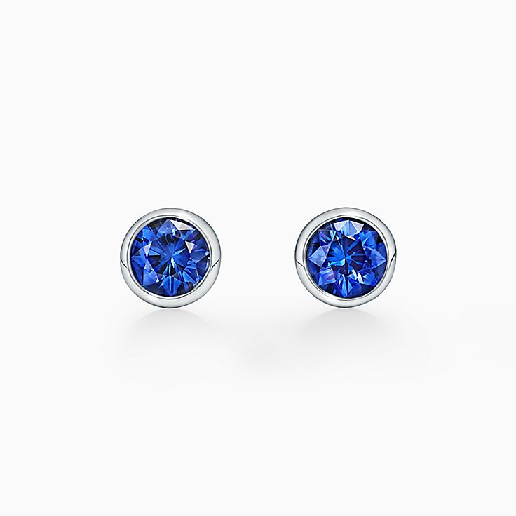 sapphire stud earrings tiffany