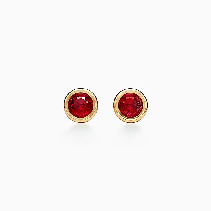 14K Gold Baguette Ruby Earrings – FERKOS FJ