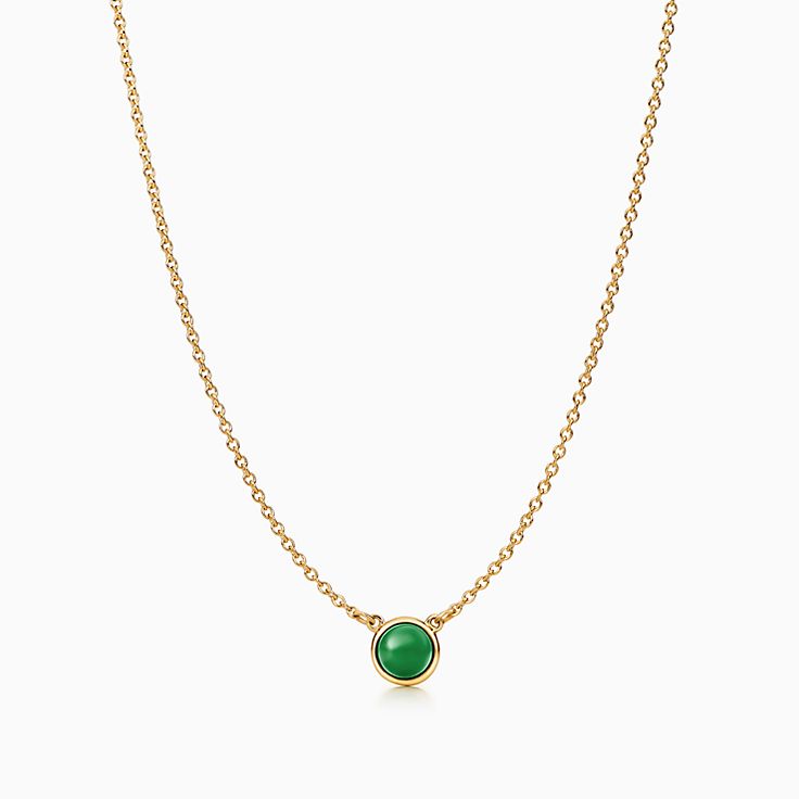 Elsa Peretti® Color by the Yard Green Jade Pendant in Yellow Gold