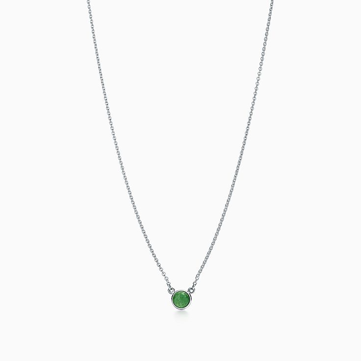tiffany and co green heart necklace