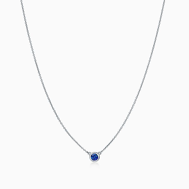 Platinum deals sapphire necklace