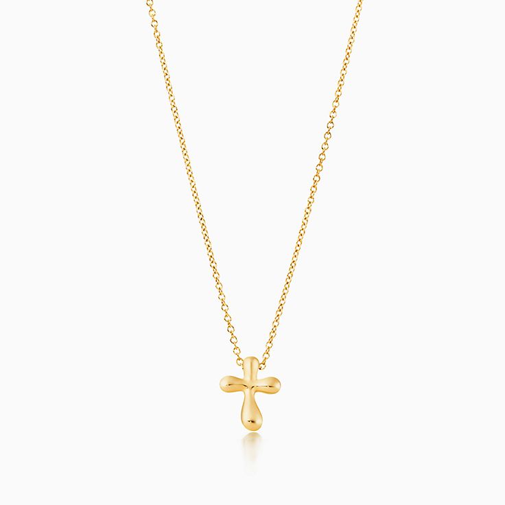 Elsa Peretti™ infinity cross pendant in 18k gold, medium. | Tiffany & Co.