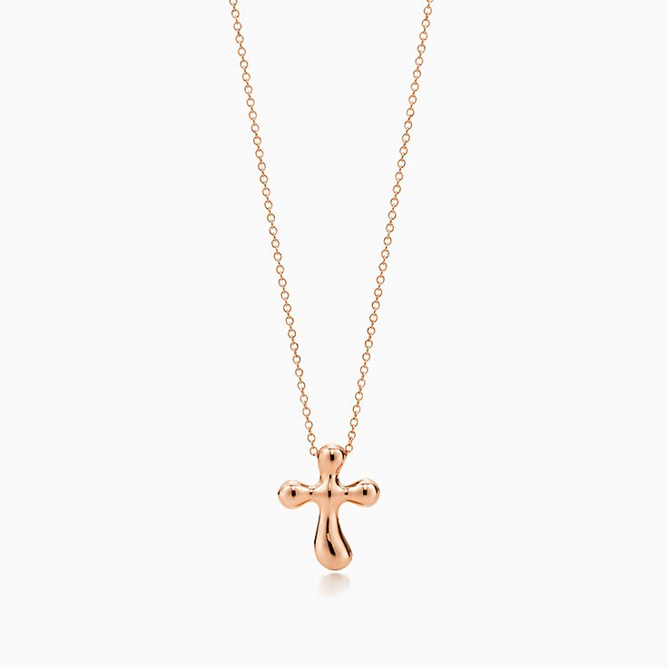 tiffany rose gold cross necklace