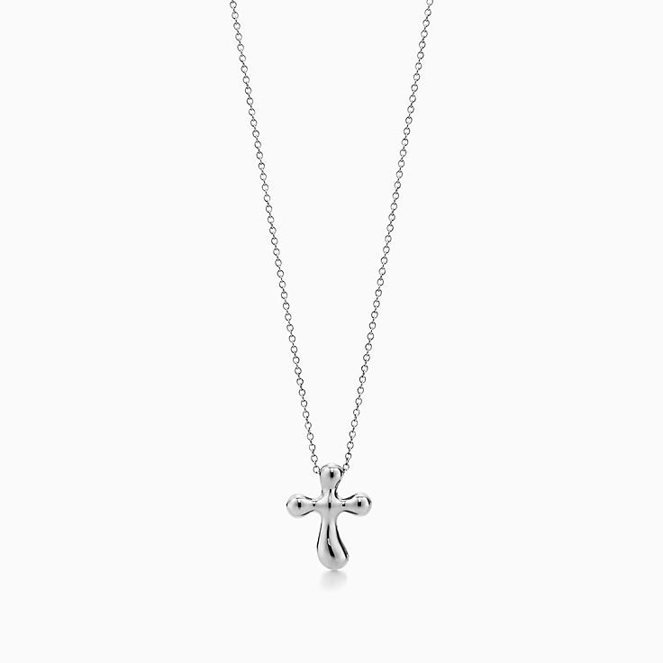 elsa peretti cross pendant gold