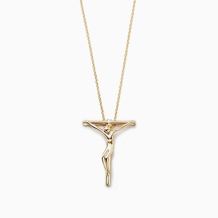 Gold crucifix store charm